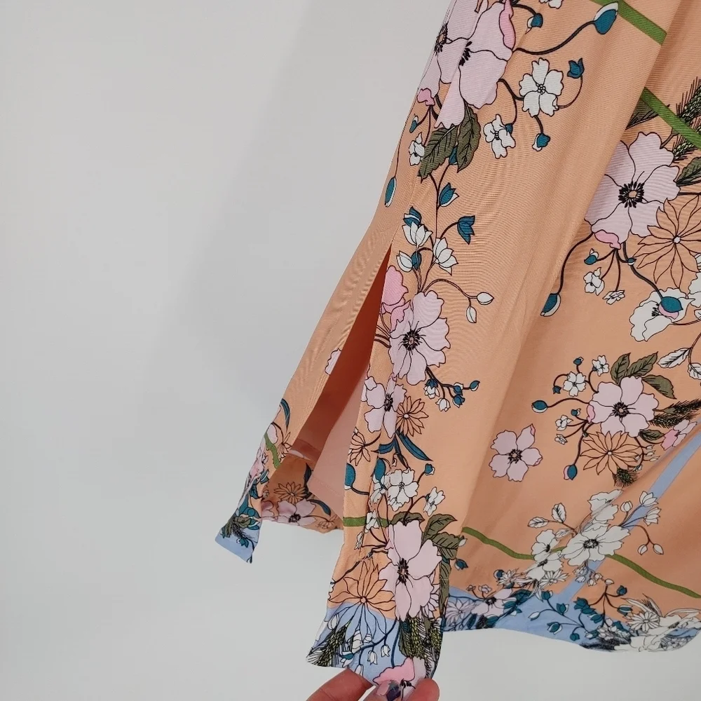 J Crew Satin Floral Midi Skirt - Picture 4 of 8